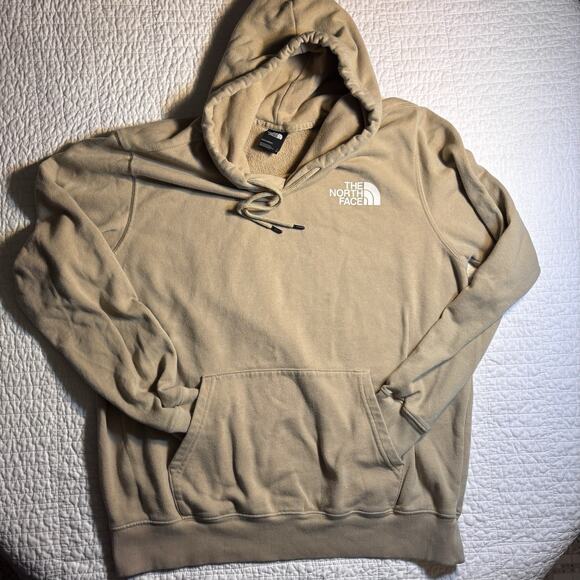 North Face Men's Large Box NSE Pullover Hoodie Never Stop Exploring Tan Beige - Picture 1 of 10